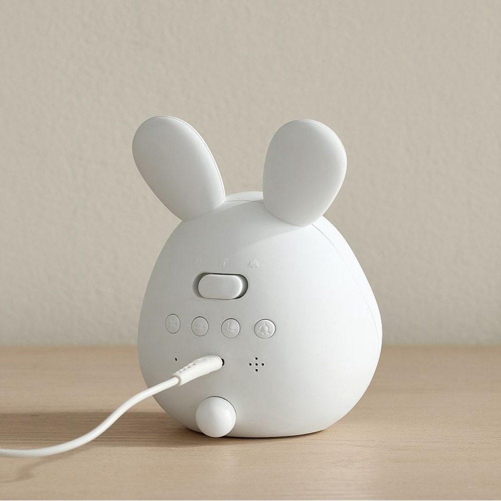 White Bunny LED Alarm Clock USB Rabbit - Picture 2 of 11